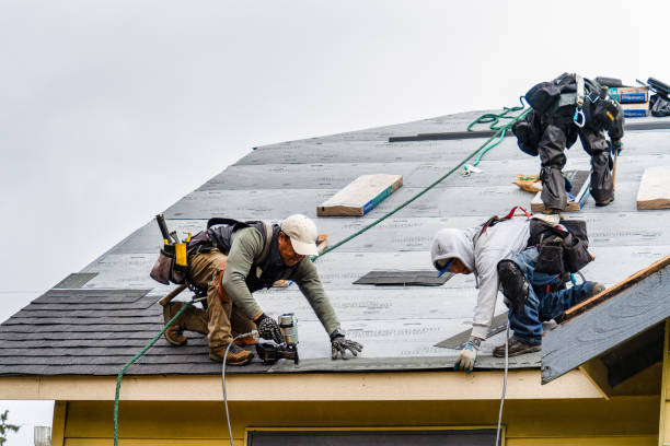 Professional Gutter Installation technician working in Leesburg, VA
